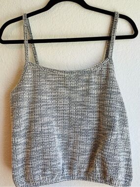 Women's Navy & White Knit Tank Top